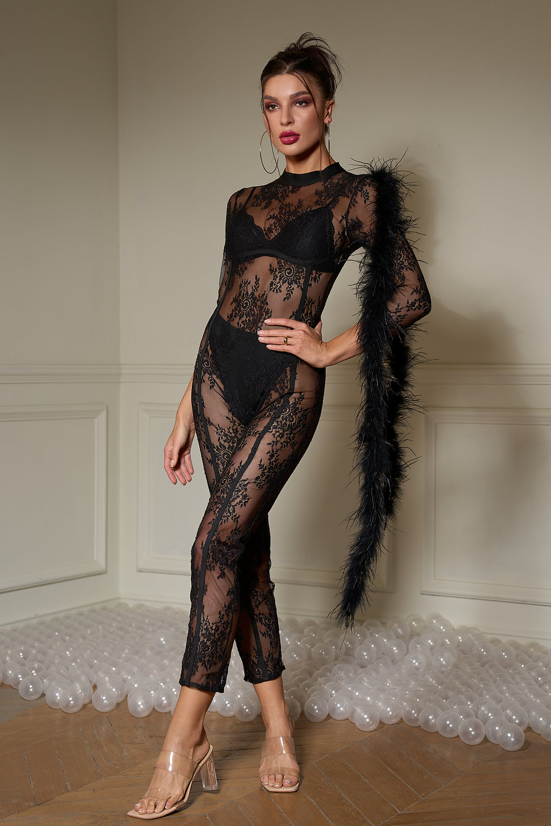 Sesidy Darcy Sleek Flower One-Piece Outfit in S