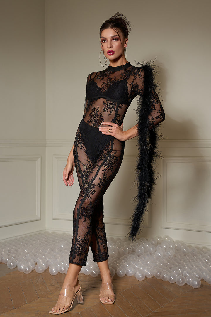 Sesidy Darcy Sleek Flower One-Piece Outfit in S