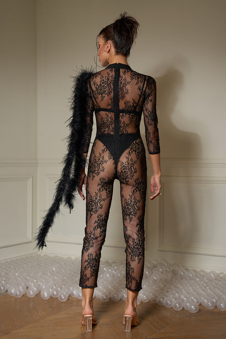 Sesidy Darcy Sleek Flower One-Piece Outfit in S