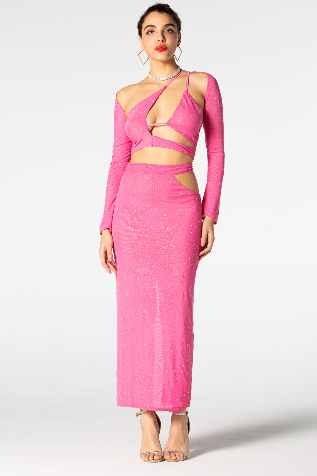 Sesidy Kara Pink Three-Piece Set in Pink