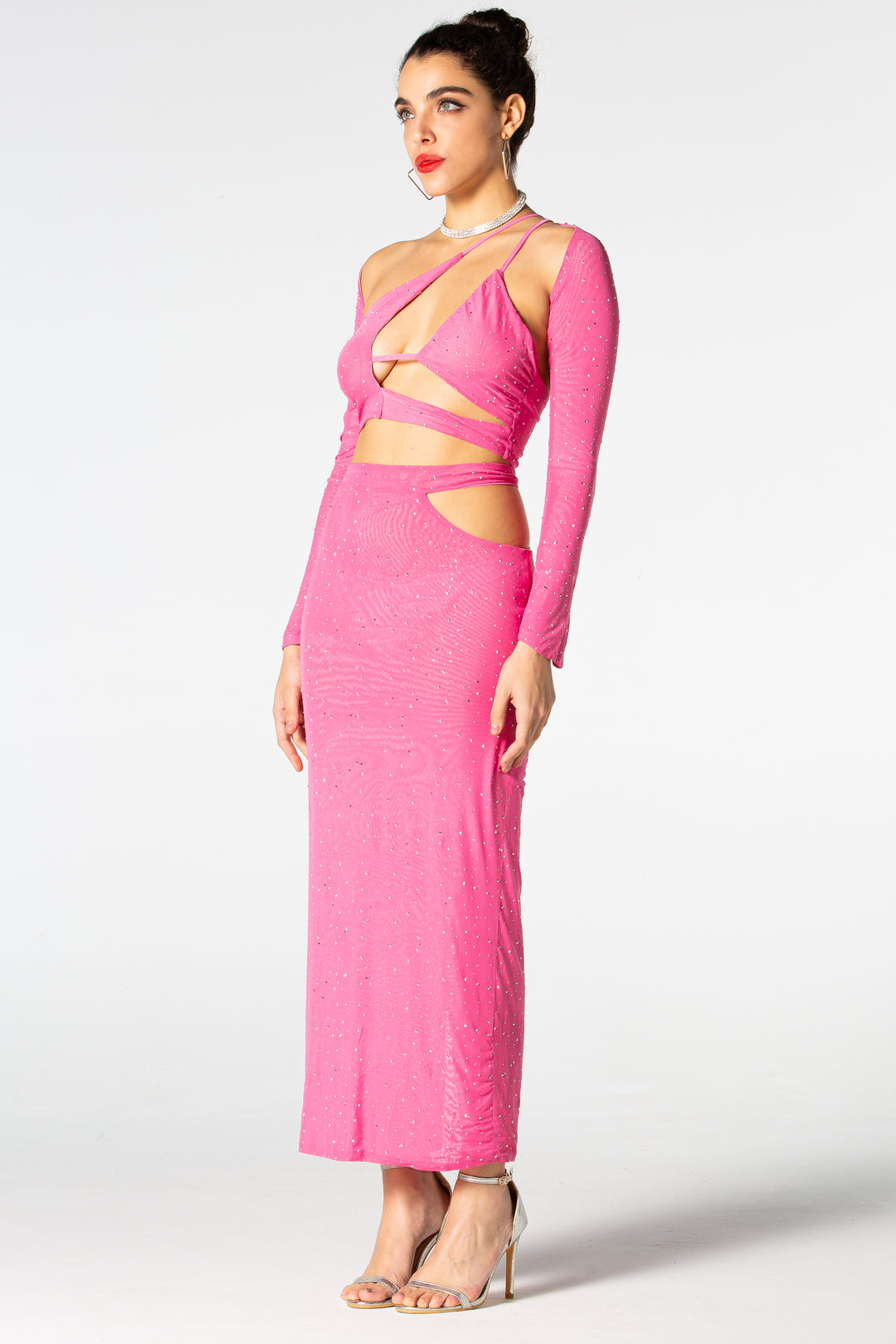 Sesidy Kara Pink Three-Piece Set in Pink