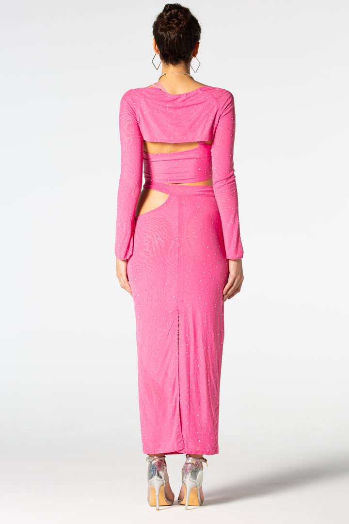 Sesidy Kara Pink Three-Piece Set in Pink