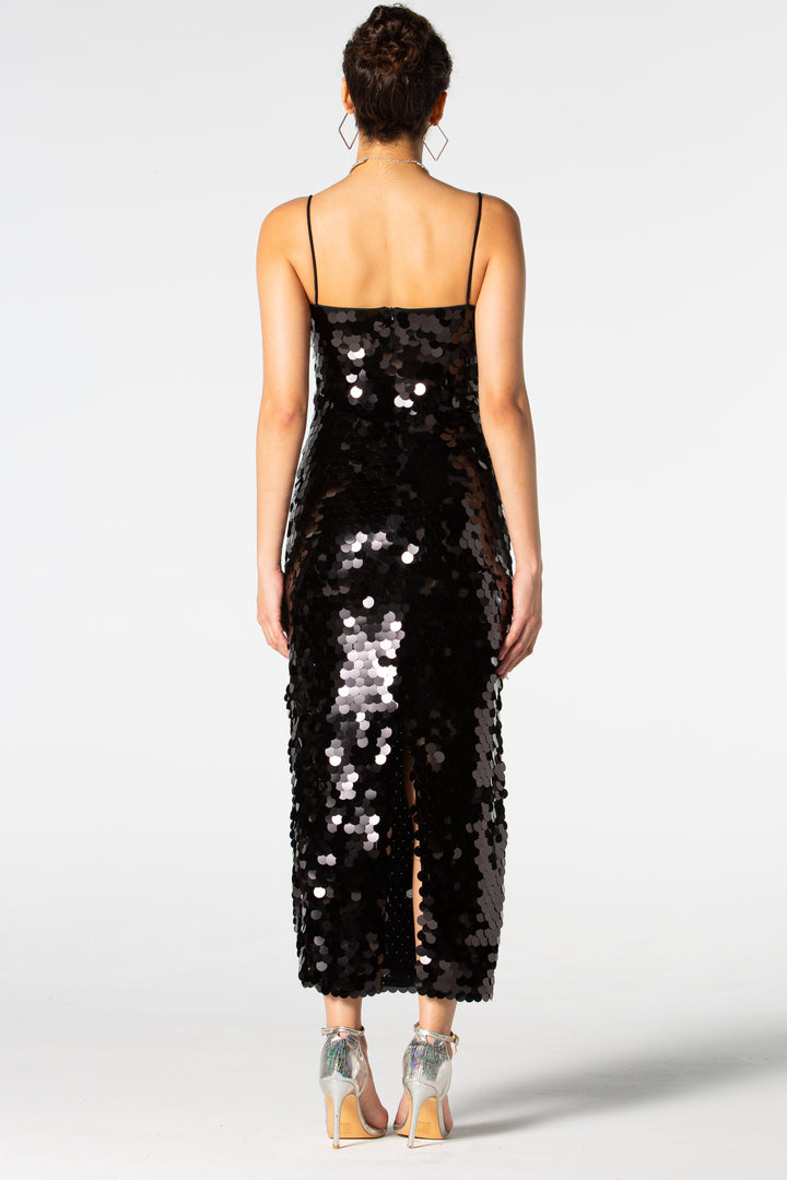 Sesidy Zola Black Sequin Dress in Black