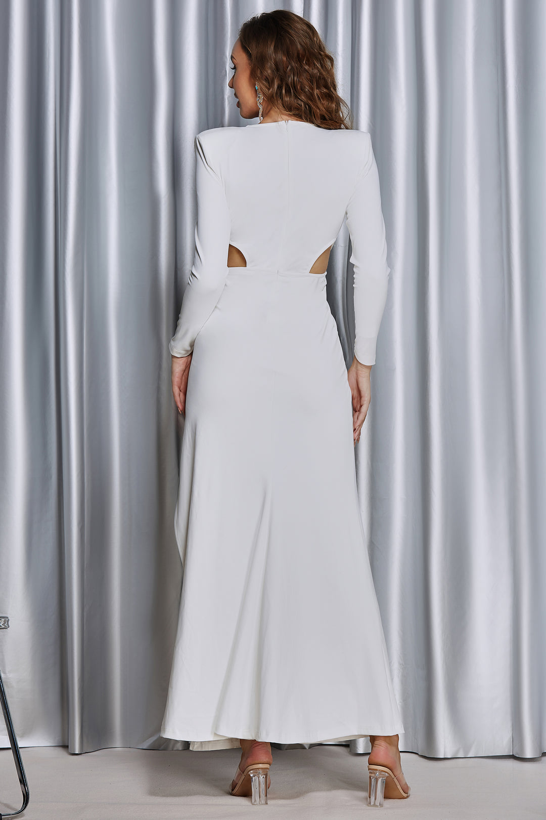 Sesidy-Seraphina Long Sleeve White Dress-Women's Clothing Online Store