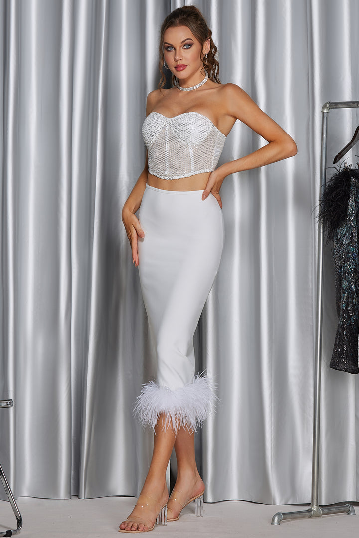Nereida White Two Piece Dress