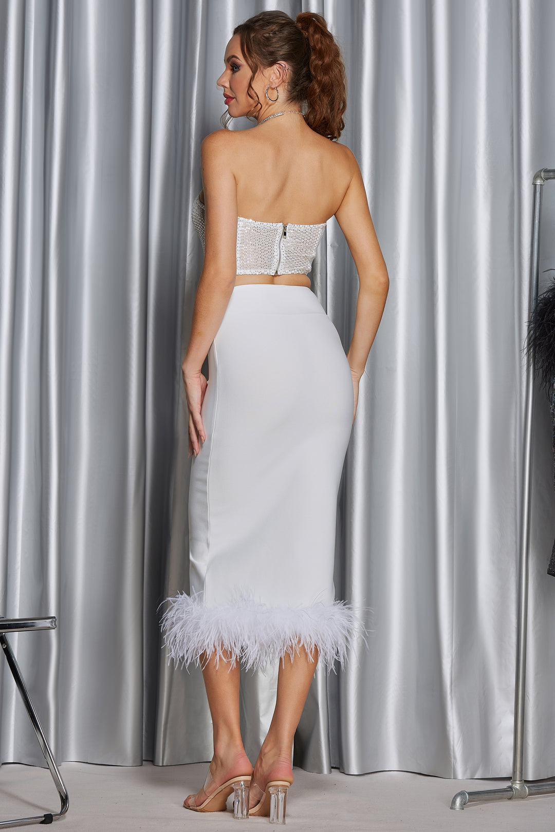 Sesidy Nereida White Two Piece Dress in White