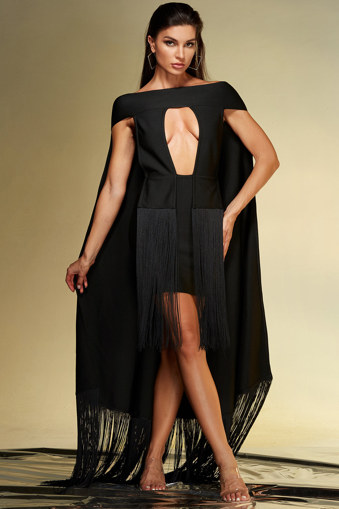Sesidy-Avah Off Shoulder Robe Dress-Women's Clothing Online Store