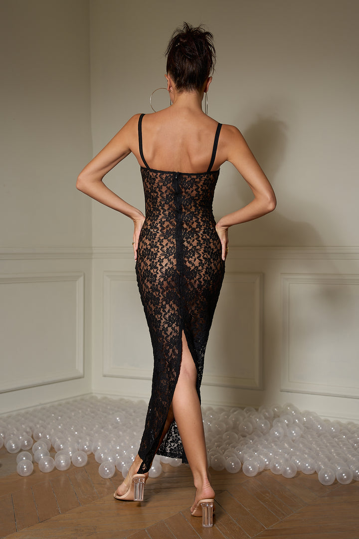 Sesidy Muriel Strappy Lace Elegance Dress in S