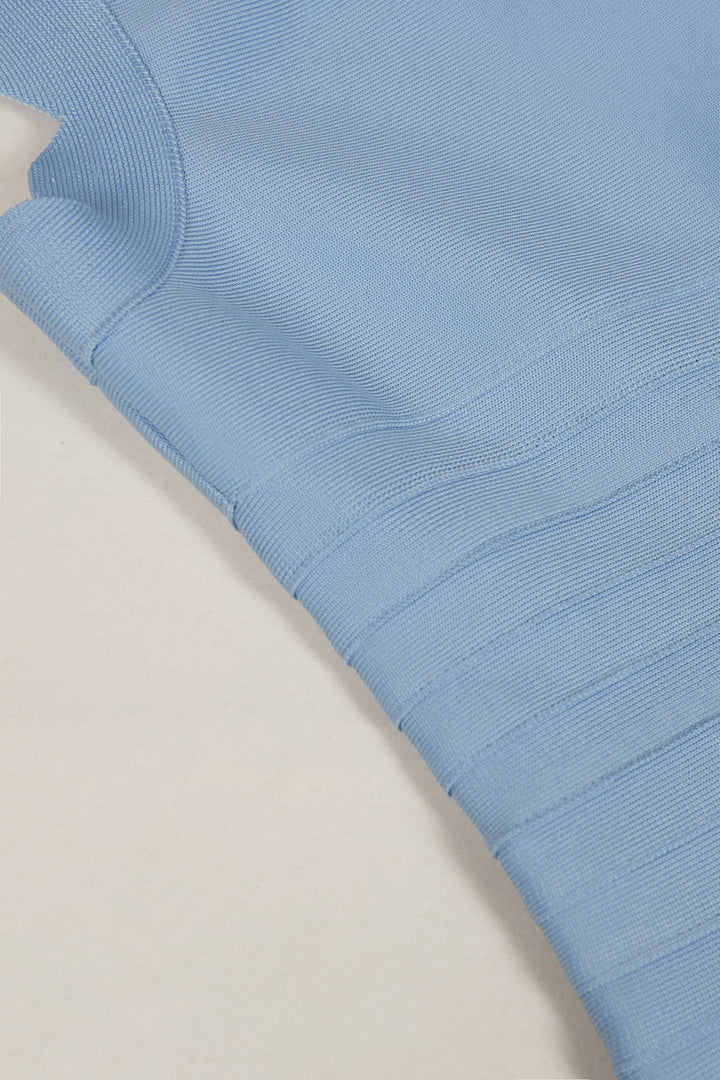 Sesidy Light Blue Bandage Dress in Default Title