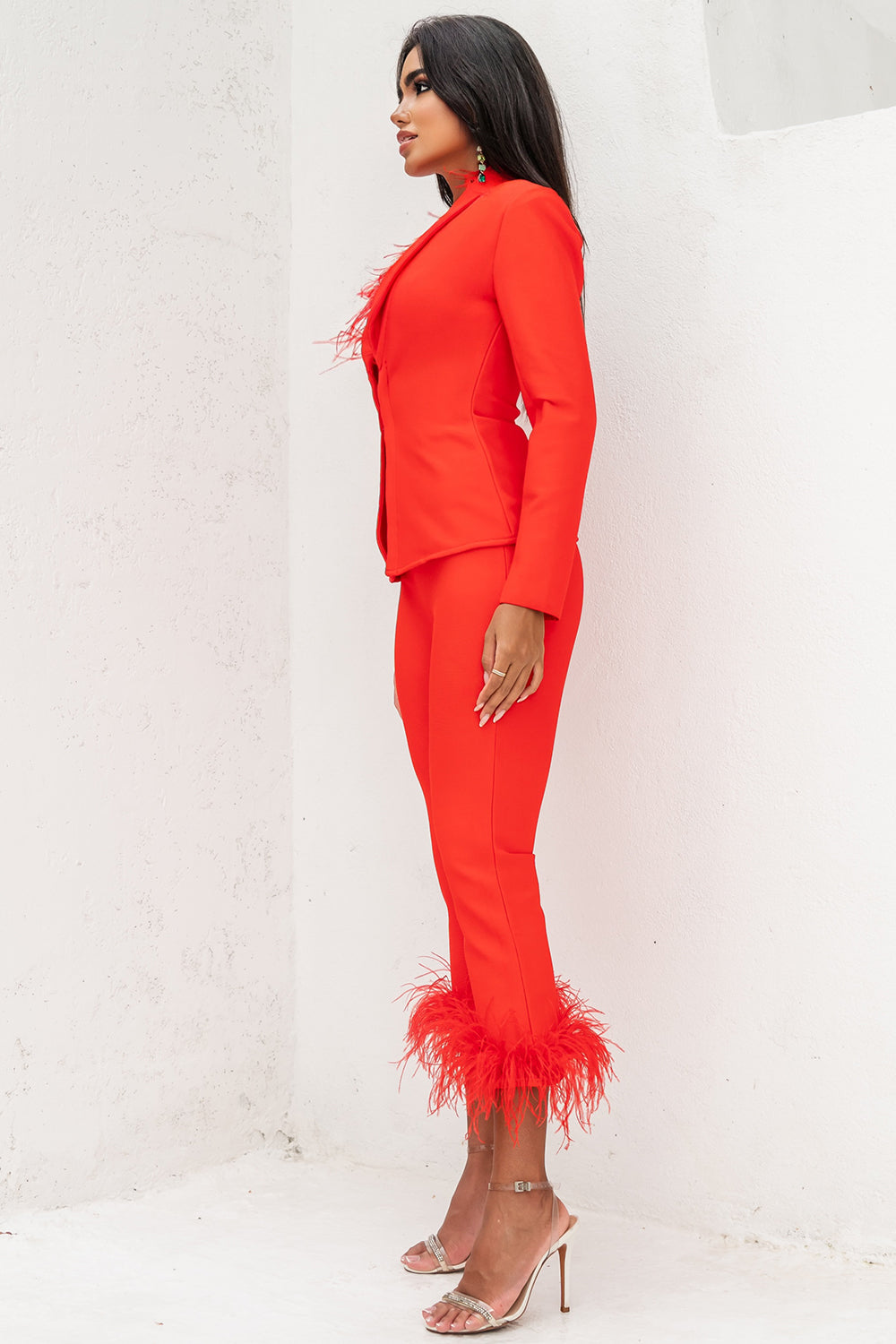 Sesidy Diana Red Fashion Suit in Red