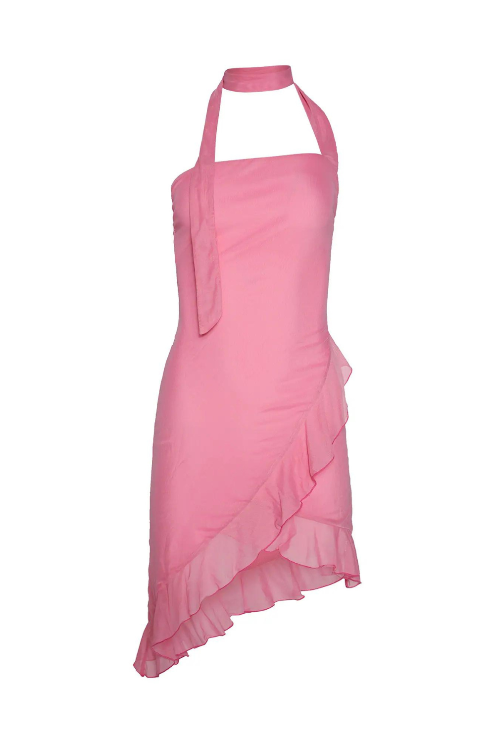 Sesidy-Arabella Pink Silk Mesh Dress-Women's Clothing Online Store