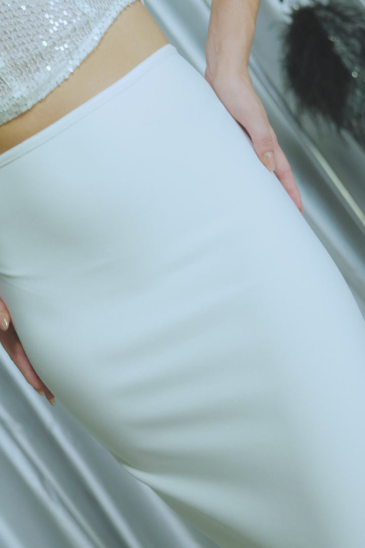 Lysandra Halter White Long Dress