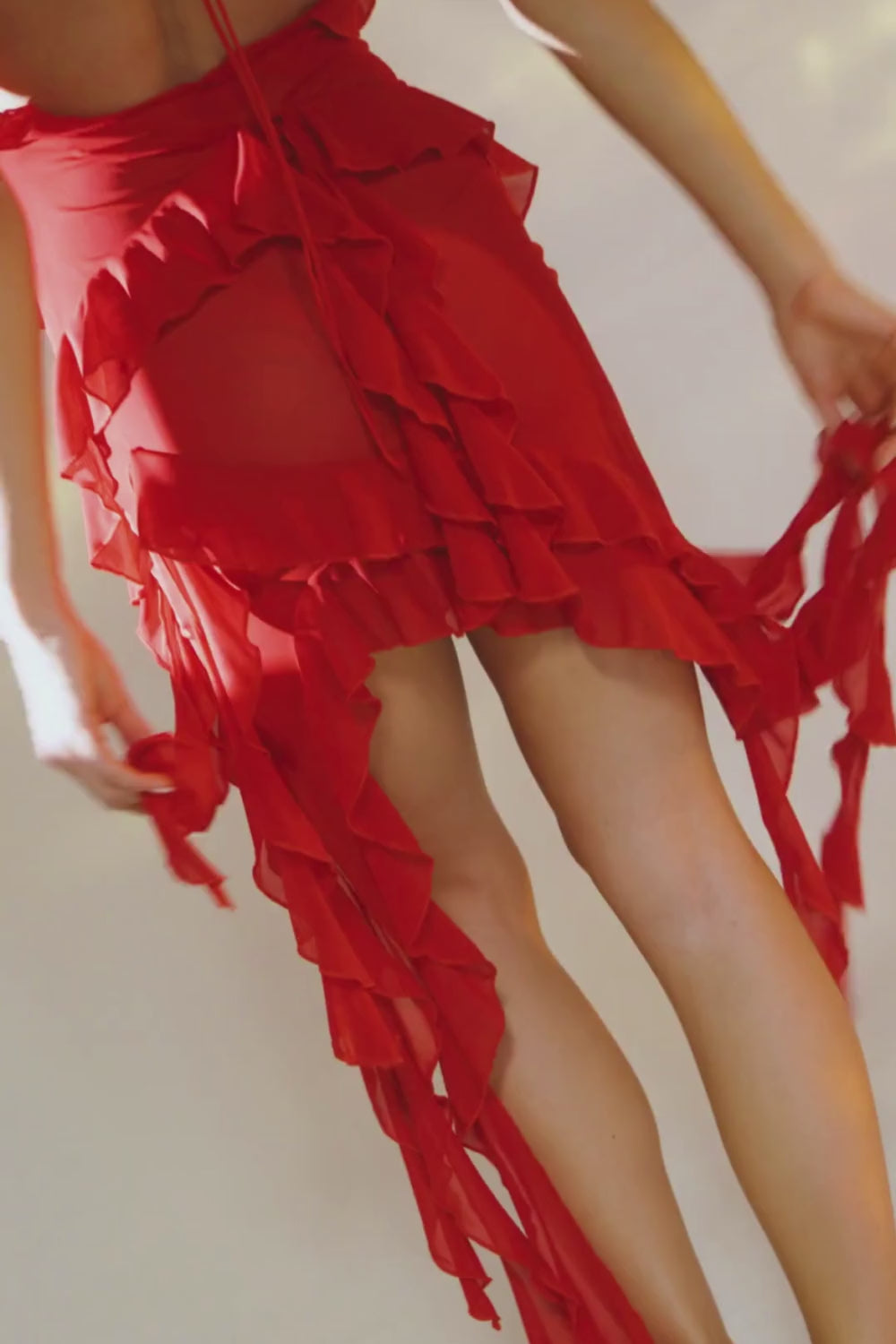 Jaylah Red Flower Dress