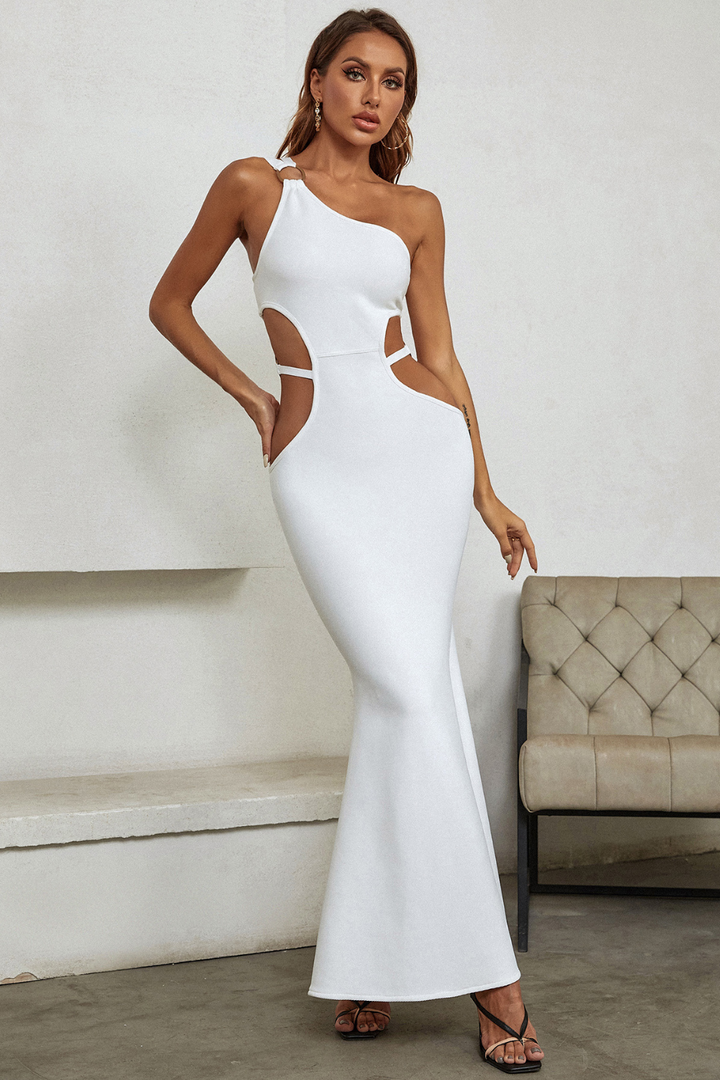 Sesidy- Amalie Asymmetric Cut Out Long Dress-Women's Clothing Online Store